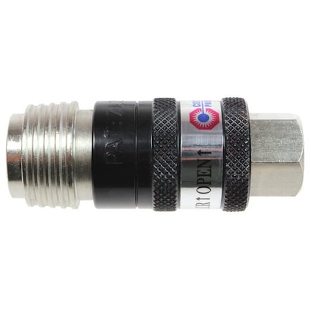 Coilhose Pneumatics 5-in-1 Automatic Safety Exhaust Coupler 1/4" FPT Blank Bagged 150USE-B-BAG